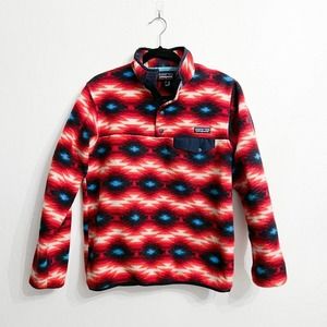 PATAGONIA Womens Synchilla Fleece Southwest Red Pullover Medium